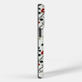 Aangepaste rood, blauw, en wit geborduurde bloemig Case-Mate iPhone case (Achterkant / Rechts)