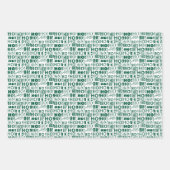 Aangepaste rood groen en blauw Santa's HO! HO! HO! Inpakpapier Vel (Voorkant 3)