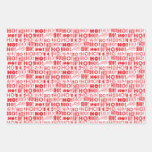 Aangepaste rood groen en blauw Santa's HO! HO! HO! Inpakpapier Vel (Voorkant 2)