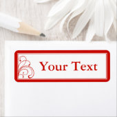 Aangepaste rood & wit cadeau Label Stickers of lab (Insitu)