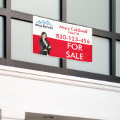 Aangepaste rood wit Realtor foto promotioneel Spandoek
