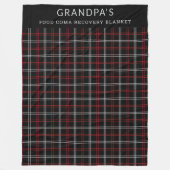 Aangepaste Rood Zwart Geplaagd Grappig Opa Voedsel Fleece Deken (Voorkant)