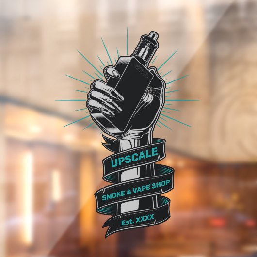 Aangepaste rook- en vape winkel Klein bedrijf Raamsticker (Vel 2)