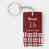 Aangepaste room hotel/lodge sleutelhanger (Voorkant)