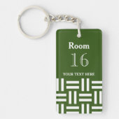 Aangepaste room hotel/lodge sleutelhanger (Voorkant)