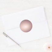 Aangepaste Roos Gold Blank Sjabloon Jouw tekst toe Ronde Sticker (Envelop)