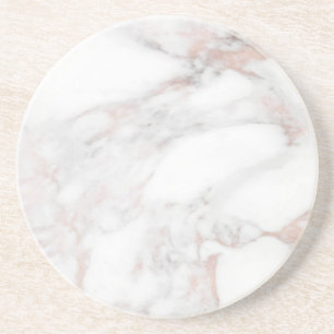Aangepaste Roos Gold Marble Elegant Sjabloon Zandsteen Onderzetter