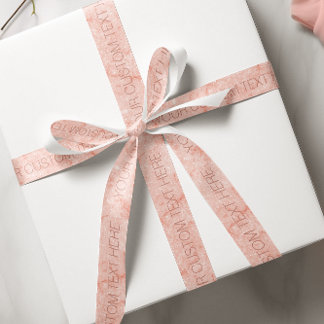 Aangepaste Roos Gouden Tekst + Roze Marmeren Kwart Lint