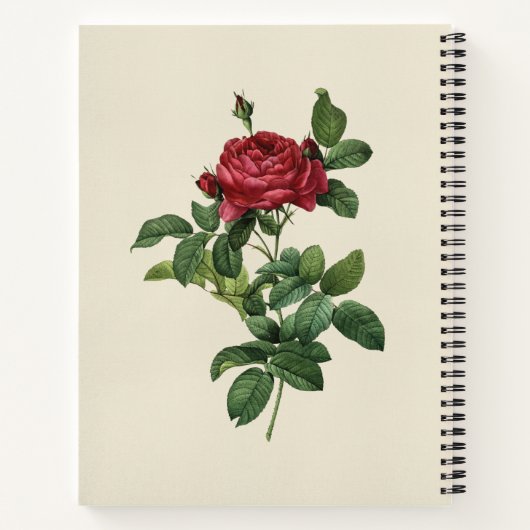Aangepaste Roos-gravering Notitieboek (Achterkant)