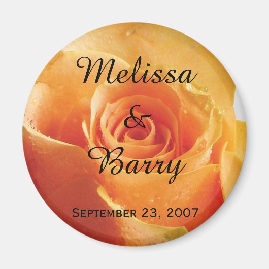 Aangepaste Roos voor peach Magneet (Voorkant)