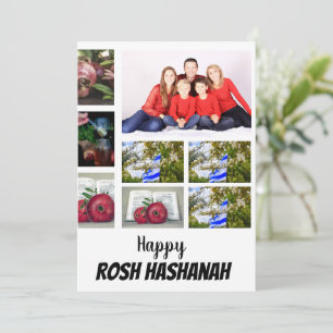Aangepaste Rosh Hashanah 8 foto collage Kaart