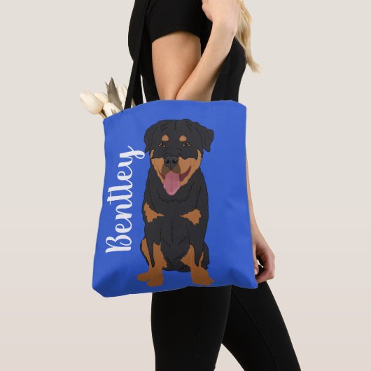 Aangepaste rottweiler draagtas (Dichtbij)