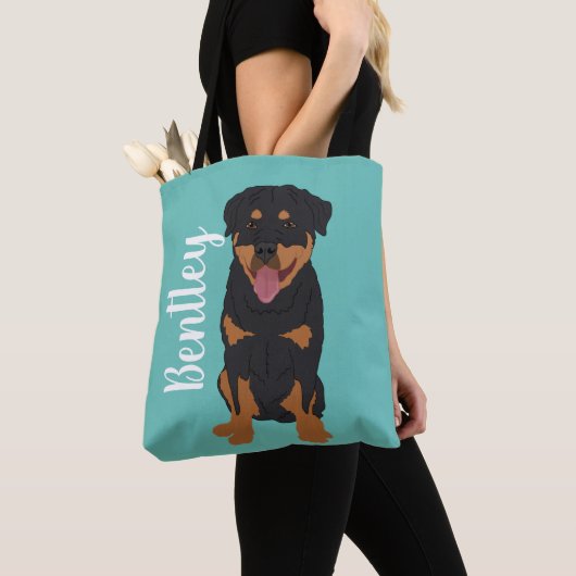 Aangepaste rottweiler draagtas (Dichtbij)