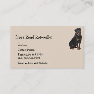 Aangepaste Rotweiller Dog Pet Animal Logo Business Visitekaartje