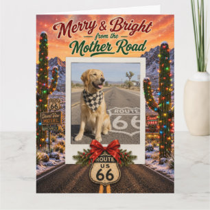 Aangepaste Route 66 Kerst Foto Groeten Kaart