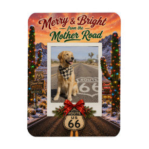 Aangepaste Route 66 Vakantiefotoherinneringen Magneet