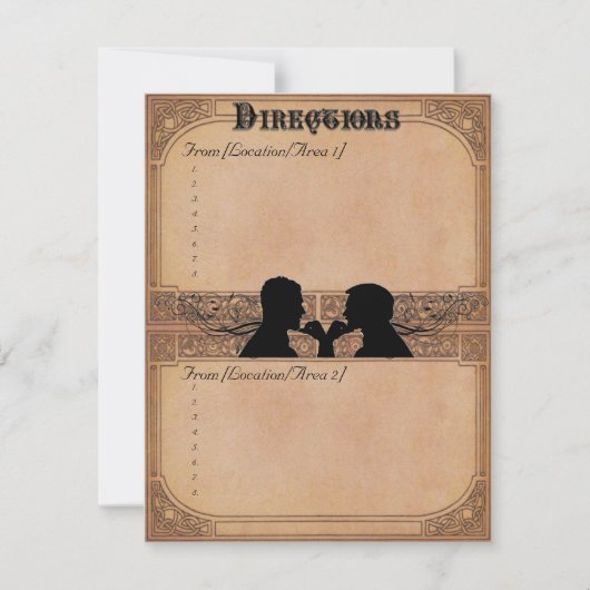 Aangepaste routebeschrijving voor plechtigheid van kaart (Voorkant)