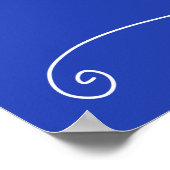 Aangepaste Royal Blue Wedding Reception 18x24 Poster (Hoek)