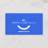 Aangepaste Royal Blue White Tandarts Fancy Visitekaartje (Voorkant)