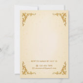 Aangepaste Royal Gold Paarse Vlinder Verjaardagsfe Kaart (Achterkant)