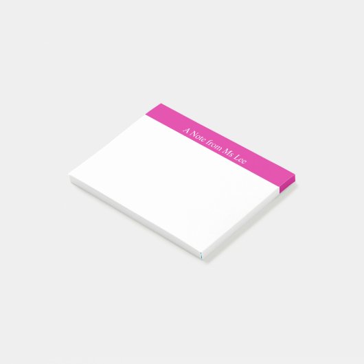 Aangepaste roze achtergrondnotities achteraf post-it® notes (Schuin)