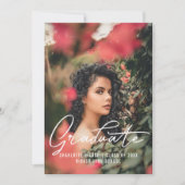 Aangepaste Roze Afstudeerfoto Sjabloon Kaart (Voorkant)