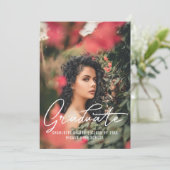 Aangepaste Roze Afstudeerfoto Sjabloon Kaart (Staand voorkant)