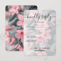 Aangepaste Roze Bloesems Groene Bladeren Bruiloft