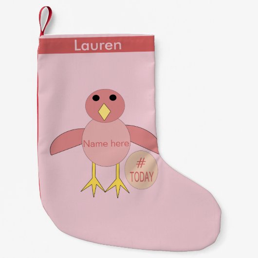 Aangepaste roze bruidsschat kleine kerstsok (Voorkant)