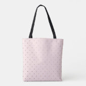 Aangepaste Roze Bunny Face Floral Tote Bag (Achterkant)