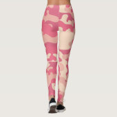 Aangepaste roze Camouflage-Leggings Leggings (Achterkant)