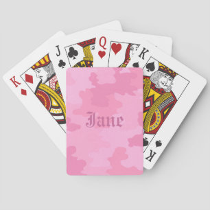 Aangepaste roze Camouflage-speelkaarten Speelkaarten