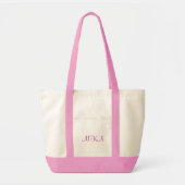Aangepaste roze Canvas tas (Voorkant)