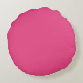 Aangepaste roze Chevron Owl Rond Kussen (Achterkant)