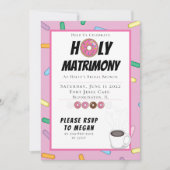 Aangepaste roze donut brunch uitnodiging (Voorkant)