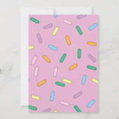 Aangepaste roze donut brunch uitnodiging (Achterkant)