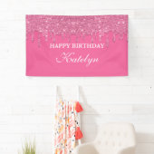 Aangepaste roze driftobanner spandoek (Insitu)