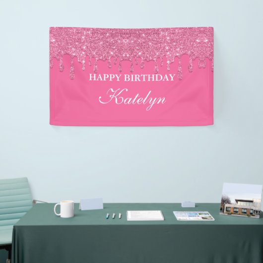 Aangepaste roze driftobanner spandoek (Beurs)