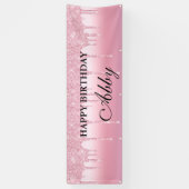 Aangepaste roze driftobanner spandoek (Verticaal)