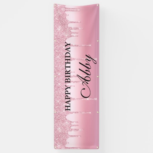 Aangepaste roze driftobanner spandoek (Verticaal)