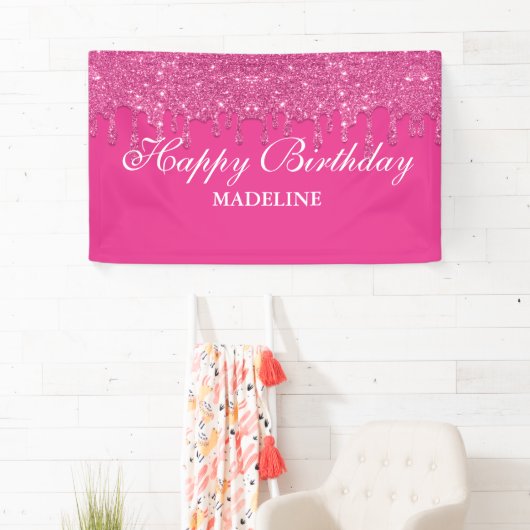 Aangepaste roze driftobanner spandoek (Insitu)