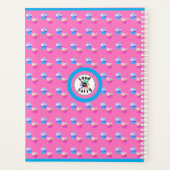 Aangepaste  roze en blauwe cupcake planner (Achterkant)