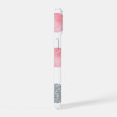 Aangepaste roze en grijze punt iPhone 15 hoesje (Rechterkant)