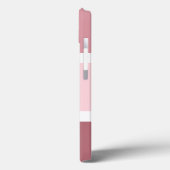 Aangepaste roze en witte strepen Case-Mate iPhone case (Achterkant / Links)