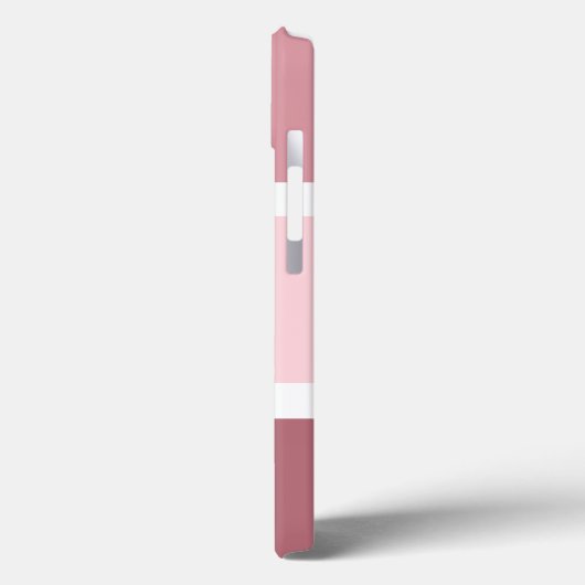 Aangepaste roze en witte strepen Case-Mate iPhone case (Achterkant / Links)