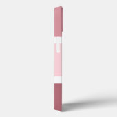 Aangepaste roze en witte strepen Case-Mate iPhone case (Achterkant / Rechts)