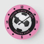 Aangepaste roze en zwarte-meisjesspeler R Ronde Klok (Voorkant)