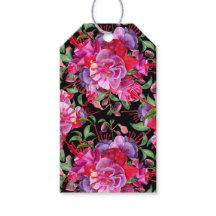 Aangepaste roze en zwarte Waterverf Fuchsia bloeit
