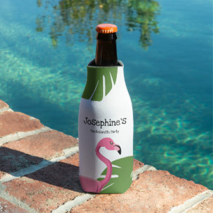 Aangepaste Roze Flamingo Bestemming Bachelorette-f Flesjeskoeler