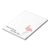 Aangepaste roze flamingo Stationery Notitieblok (Gedraaid)